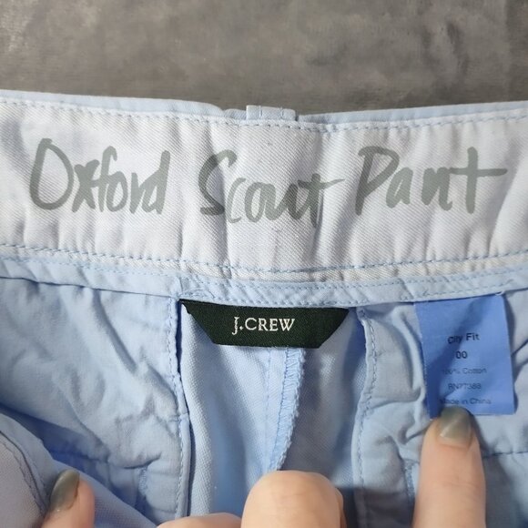 J Crew Mens Blue‎ Oxford Scout Pants 30x30 Slim Fit 100% Cotton Casual Workwear - Picture 2 of 10